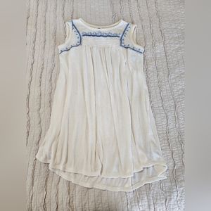Old Navy Women's Sleeveless Top with Embroidered Details, Size L, Cream